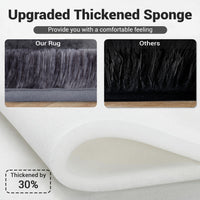 Garvee Fluffy & Sheepskin Dark Grey 9x12 Area Rugs or Bedroom Furry Rug for Living Room, Fuzzy Shag Fur Rug for Nursery Room Tie-Dyed Non-Skid Plush Throw Rug Shaggy Accent Rug for Indoor Home Floor Carpet