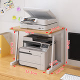 Garvee 2-Tier Desktop Printer Stand, Rectangular Monitor Riser, Space-Saving, Adjustable Height, Black