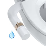Garvee Bidet for Toilet With Non-Electric Dual Nozzle Rose Gold, Adjustable Water Pressure, Ultra-Slim, Easy to Install - Rose Gold