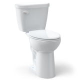 Garvee Two-Piece Elongated Toilet, 17" ADA Height Toilet, 1.28 GPF Powerful Single Flush Toilet with 19" Extra Long Bowl & Soft Close Seat, 12 Inch Rough In Bathroom Toilet