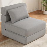 Garvee Modern Convertible Sleeper Chair with Upgraded Pillow, Foldable Memory Foam Sleepers, Comfy Floor Sofa, Light Gray - Light Gray
