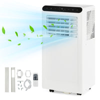 Garvee 10,000 BTU Portable Air Conditioner, 3-In-1 Cooling, Dehumidifier & Fan for Rooms Up to 450 Sq.Ft, Remote Control, Ultra-Quiet 47dB Sleep Mode, 24H Timer, Window Kit Included, White