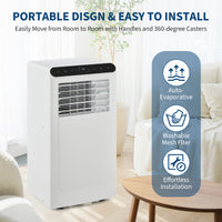 Garvee 10,000 BTU Portable Air Conditioner, 3-In-1 Cooling, Dehumidifier & Fan for Rooms Up to 450 Sq.Ft, Remote Control, Ultra-Quiet 47dB Sleep Mode, 24H Timer, Window Kit Included, White