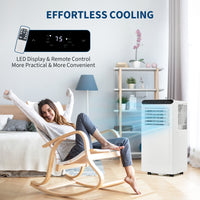 Garvee 10,000 BTU Portable Air Conditioner, 3-In-1 Cooling, Dehumidifier & Fan for Rooms Up to 450 Sq.Ft, Remote Control, Ultra-Quiet 47dB Sleep Mode, 24H Timer, Window Kit Included, White