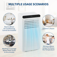 Garvee 10,000 BTU Portable Air Conditioner, 3-In-1 Cooling, Dehumidifier & Fan for Rooms Up to 450 Sq.Ft, Remote Control, Ultra-Quiet 47dB Sleep Mode, 24H Timer, Window Kit Included, White