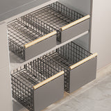 Garvee Multiuse Kitchen Organizer Shelf Carbon Steel Sliding Drawer Foldable Adhesive Mount Compact Design Kitchen Pantry