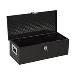 Garvee Aluminum Truck Tool Box – 30" Lockable Under Seat Storage Organizer, Heavy-Duty & Weatherproof Car Toolbox for Pickup, SUV, Van – Rust-Proof Design with Side Handle - Black