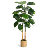 Garvee Artificial Plant Indoor 5ft, Fake Tree with Decorative Planter,Tall Faux Floor Plants, Indoor and Outdoor Artificial Scindapsus Aureus Trees for Home Office Decor - 