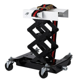Garvee Low Profile Transmission Jack, 450 Lbs, 7-23 Inch, Heavy Duty High Lift Car Lift Jack with Safety Straps, 4 Wheels, Auto Repair Lifting Jack for Home Garage, Black - Black