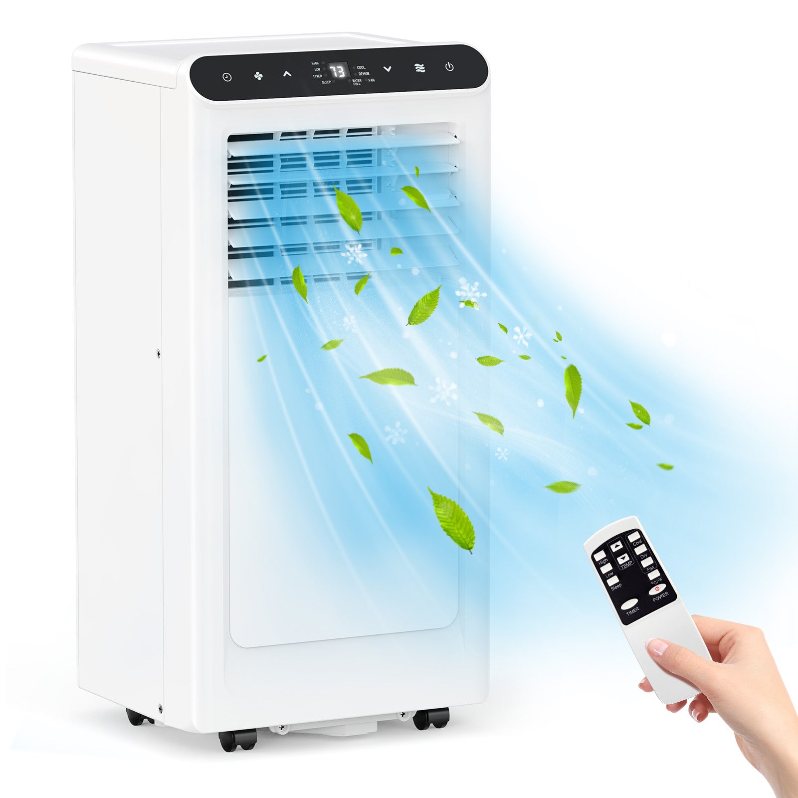 Garvee 8000 BTU Portable Air Conditioners Cool Up to 350 Sq.Ft,3 IN 1 Portable Ac Unit with Remote Control/LED Display/24Hrs Timer/Window Installation Kit & Low Noise for Home/Hotel/Office - Black Top
