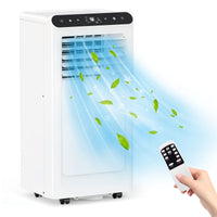 Garvee 8000 BTU Portable Air Conditioners Cool Up to 350 Sq.Ft,3 IN 1 Portable Ac Unit with Remote Control/LED Display/24Hrs Timer/Window Installation Kit & Low Noise for Home/Hotel/Office - Black Top