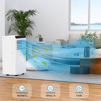 Garvee 8000 BTU Portable Air Conditioners Cool Up to 350 Sq.Ft,3 IN 1 Portable Ac Unit with Remote Control/LED Display/24Hrs Timer/Window Installation Kit & Low Noise for Home/Hotel/Office - Black Top