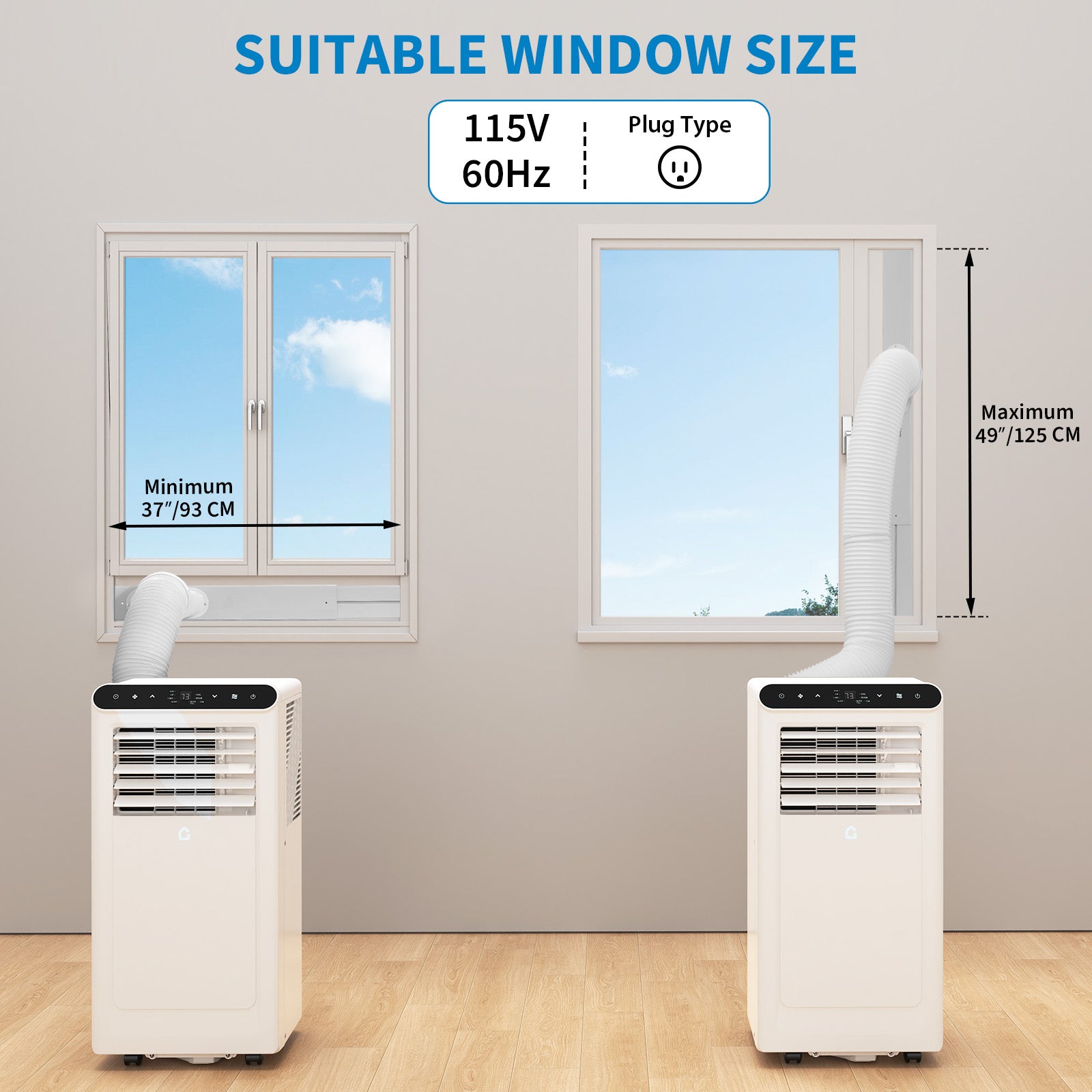 Garvee 8000 BTU Portable Air Conditioners Cool Up to 350 Sq.Ft,3 IN 1 Portable Ac Unit with Remote Control/LED Display/24Hrs Timer/Window Installation Kit & Low Noise for Home/Hotel/Office - Black Top