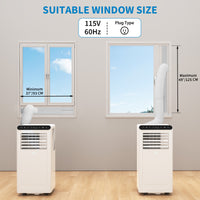 Garvee 8000 BTU Portable Air Conditioners Cool Up to 350 Sq.Ft,3 IN 1 Portable Ac Unit with Remote Control/LED Display/24Hrs Timer/Window Installation Kit & Low Noise for Home/Hotel/Office - Black Top