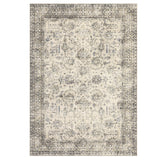 Garvee 9X12 ft Beige Brown 100% Polyester Persian Area Rug, Washable Low Pile Vintage Floral Carpet, Non Slip Foldable Soft Floor Cover, 1160 gsm Distressed Oriental Print for Living Room Bedroom Dining Room, Indoor Home Decor - Beige Brown