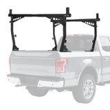 Garvee Universal Extendable Truck Ladder Rack, 52"-82" Adjustable Mobile Steel Rack, 1200 Lbs Capacity, No-Drill Heavy-Duty Pickup Rack for Kayaks, Lumber, Ladders, Surfboards, Rooftop Cargo
