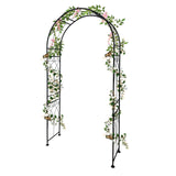 Garvee Metal Garden Arch Trellis for Climbing Plants Outdoor Black, Wedding Arch Frame, 44.88"W x 14.96"D x 88.58"H