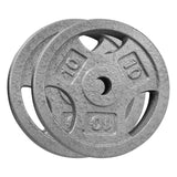 Garvee Cast Iron Weight Plates Set 1 in Bumper Plates for Home Gym Strength Training Weightlifting 10 LBS Pairs