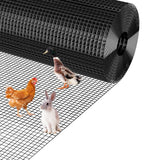 GARVEE 4'x100' Hex Wire Mesh Roll - Galvanized Steel, Rust-Resistant w/Smooth Edges for Chicken Coops & Gardens (Small Animal Proof) - Black