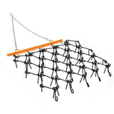 Garvee 5 ft x 4.5 ft Heavy Duty Chain Drag Harrow with 3/8 in Tines for Tractors ATV UTV Lawn Tractor Attachments, Yard, Farm, Field, Garden, Black - Orange