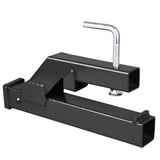 Garvee Clamp On Trailer Hitch 2 In Ball Mount Adapter Compatible With Deere Bobcat Tractor Bucket Black 18x2.5x7 In - Black