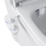 Garvee Bidet Attachment for Toilet Non-Electric Dual Nozzle Adjustable Pressure Control White - White