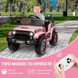 Garvee 12V Kids Ride On Truck Car, Battery Powered, Remote Control, Light Pink, 37.8in x 23.4in x 24in