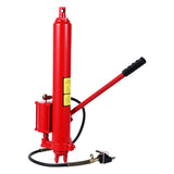 Garvee Hydraulic Long Ram Jack 8 Ton With Air Pump & Clevis Base For Engine Hoists Garage Cranes Farm Mechanical, Adjustable 24.8-43.7 Inches Chrome Steel