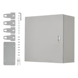 Garvee NEMA 4X/IP66 Stainless Steel Outdoor Electrical Junction Box, 16" x 16" x 6" – Weatherproof & Dustproof Wall-Mounted Lockable Enclosure with Mounting Plate & 2 Keys, Metal Panel for Indoor/Outdoor Use, Gray-white (Suzhou) - Ash White (Suzhou)