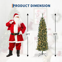 Garvee Sapin de Noël Artificiel 2,7 m, Pré-éclairé, Slim, avec Lumières LED Bicolores, Montage Facile, Décoration de Noël pour Maison, Fête, Bureau, Centre Commercial, Vacances