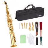 Garvee Soprano Saxophone Copper Electroplated Gold Finish Advanced Player Jazz Stage Performance Instrument Elegant Design