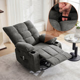 Garvee Swivel Rocker Recliner Chair with Massage & Heat for Living Room and Bedroom, 33"W x 37"D, Gray - Grey