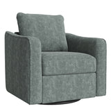 Garvee Swivel Accent Chair for Living Room, 360° Rotating Modern Linen Upholstered Armchair - Comfy Ergonomic Backrest Single Sofa for Reading, Bedroom, Nursery and Office - Green