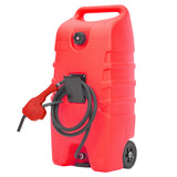 Garvee 14 Gal Gas Caddy Portable Fuel Tank With Pump For Lawn Mower Farm Marine Home Use 57L Red - Red