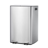 Garvee Dual Compartment Kitchen Trash Can 16 Gallon (60L) – Stainless Steel – Soft-Close Lids, Pedals, Removable Plastic Buckets – Ideal for Recycling & Waste Separation – Indoor Bin – Stainless Steel Color - Stainless Steel Color