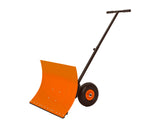 Garvee Heavy Duty Snow Shovel Pusher with Wheels – 29" Adjustable Angled Steel Blade – Ergonomic Handle – Anti-Slip – Large Off-Road Tires – Effortless Snow Removal for Driveway, Sidewalk & Patio – Orange – Color: Orange wheel orange XQ CA - Orange