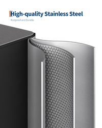 Garvee Large Dual Trash Can 2 x 8 Gallons- 60 Liters Stainless Steel Kitchen Double Trash Can,2 Compartment Trash Can Combo Garbage Bin with Separated Lid and Foot Pedal for Kitchen