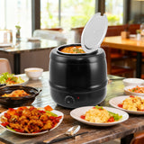 Garvee 10.5QT Commercial Soup Kettle With Anti-Scald Handle & Stainless Steel Insert For Restaurants Catering Buffet Portable Hinged Lid