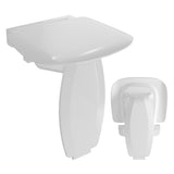 Garvee Folding Shower Seat Wall Mounted - 550 lbs Load-Bearing Foldable Shower Bench for Bathroom, Hallway, White