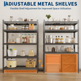 Garvee Metal Storage Shelf Heavy Duty 5-Tier Adjustable SPCC Steel Black Garage Kitchen Pantry 183x91x41cm