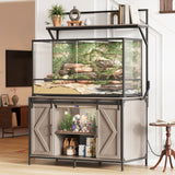 Garvee Reptile Tank Stand Up To 120 Gallon Aquarium Stand With 48"x24" Tabletop & Power Outlet Black - Brown