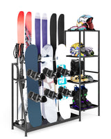 Garvee Ski Storage Rack Heavy Duty Steel Ski Holder for Garage Basement Home 48L×11.8W×46H Black