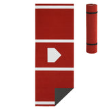 Garvee Baseball Softball Batting Mat, 10x3.8 ft Red Synthetic Turf Training Surface with Home Plate and Batter Box Lines, 11 mm Turf and 5 mm EVA Anti-Slip Base, Roll-Up Practice Mat for Batting Cages, Gyms, Garages, Backyards and Fields - Red