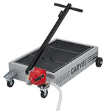Garvee 15 Gallon Low Profile Oil Drain Pan Cart, Manual Pump with 8 ft Hose, Steel Rolling Waste Oil Catch Tank with Folding Handle and Casters, Mobile Fluid Drain Container for Cars, Trucks, SUVs, Garages and Workshops, Silver - Silver