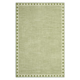 Garvee Modern Washable Area Rug with Non-Slip TPR Backing – Soft Low-Pile Checkered Carpet for Living Room, Bedroom & Nursery – Green, 8x10 ft - Border|Green