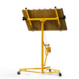 Garvee 11ft Drywall Lift 150-LB Capacity Yellow – 360° Adjustable Telescopic Arm & Locking Wheels for Sheetrock, Panel Hoist - Yellow