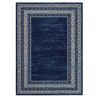 Garvee Washable 9x12 Geometric Area Rug, Soft Modern Non Slip Accent Carpet for Living Room, Bedroom, Dining Room, Nursery, Blue