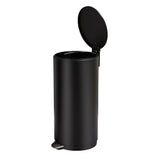 Garvee 30L/8 Gallon Round Trash Can, Modern Garbage Can with Soft Close Lid and Foot Pedal, Compact Wastebasket with Removable Inner Bucket for Bedroom, Living Room, Office, Black - Black