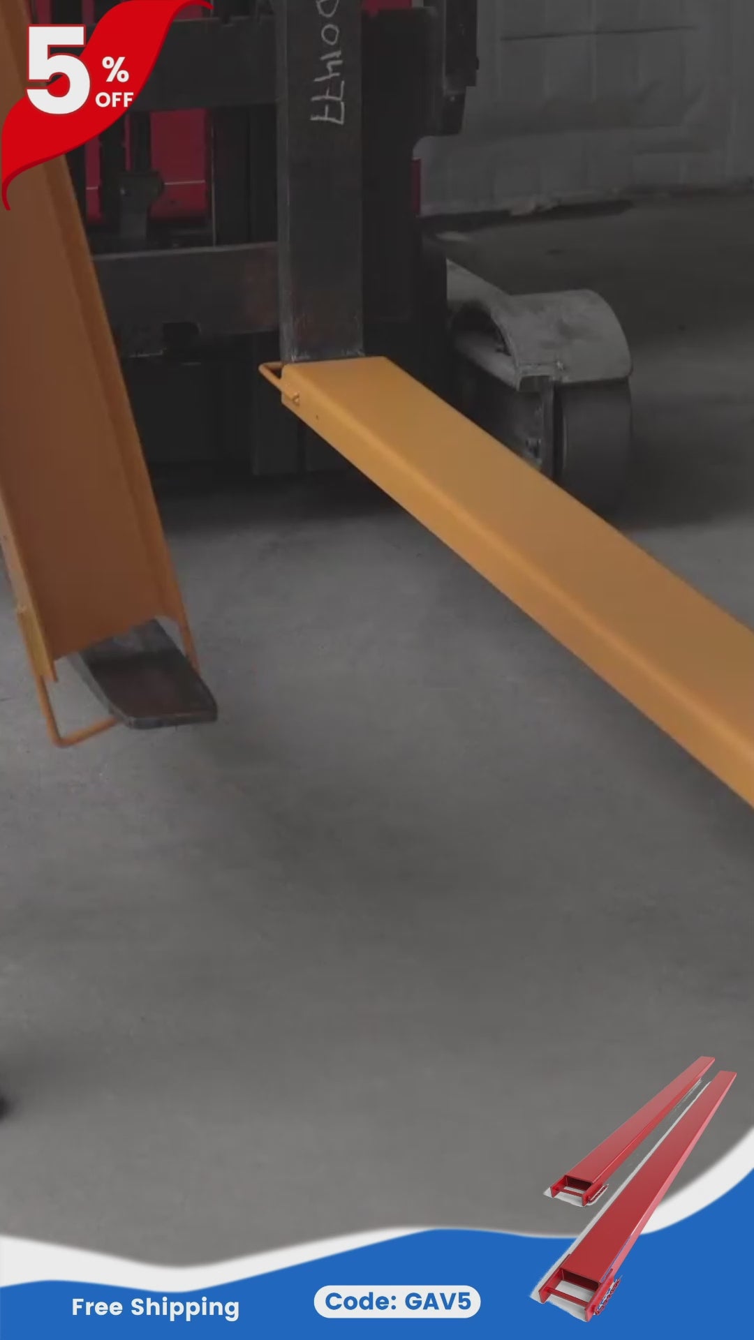 Garvee Forklift Extensions 72 in for 4.5 in Width Forklift Truck Heavy Duty Steel Fork Extensions for Forklift, Yellow Coated, 4600LBS