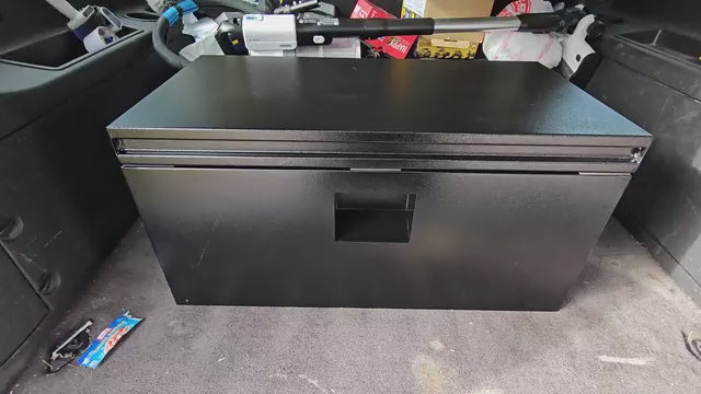 Garvee Black Steel Truck Bed Tool Box Trailer Tongue Box Truck Storage Organizer Tool Chest For Truck Bed RV Trailer 48x15x15 Black